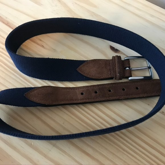 Anderson's Woven Navy Brown Leather Belt - Picture 9 of 9